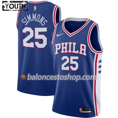 Camiseta Niños NBA Philadelphia 76ers Ben Simmons 25 2019-20 Nike Icon Edition Swingman